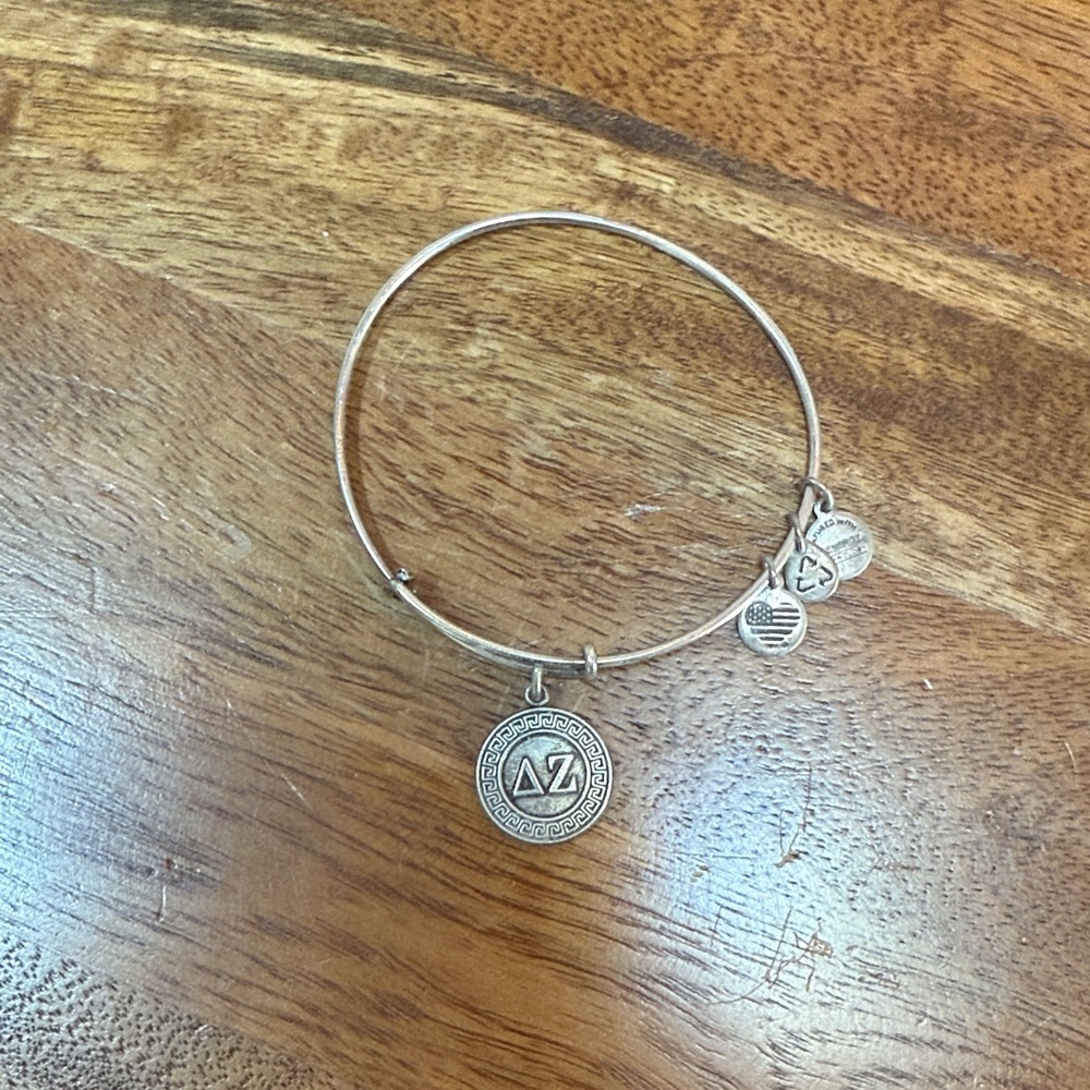 Silver Delta Zeta Alex & Ani bangle